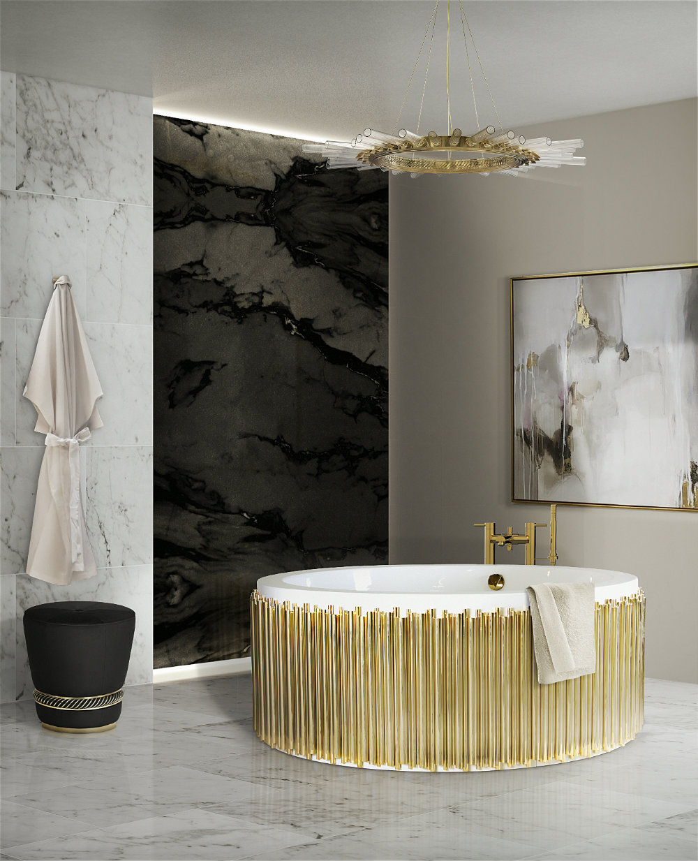 Astonishing Bathroom Chandeliers for a Luxury Bathroom 02
